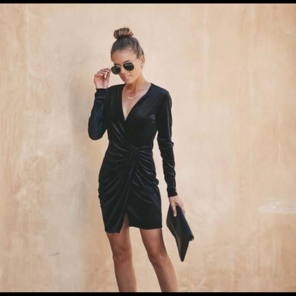 NWT Vici Mercury Velvet Twist Dress